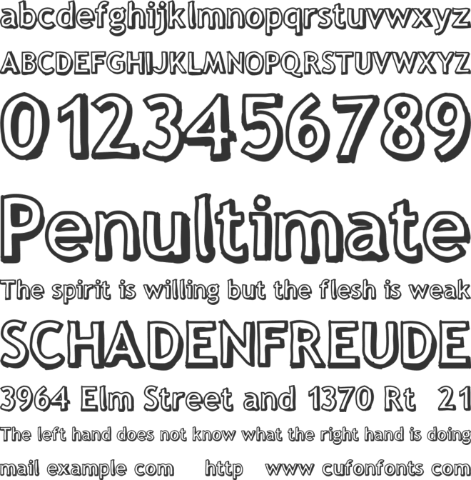 ThreeDee font preview