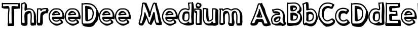ThreeDee Medium font