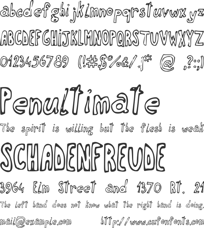 NewComicAge font preview