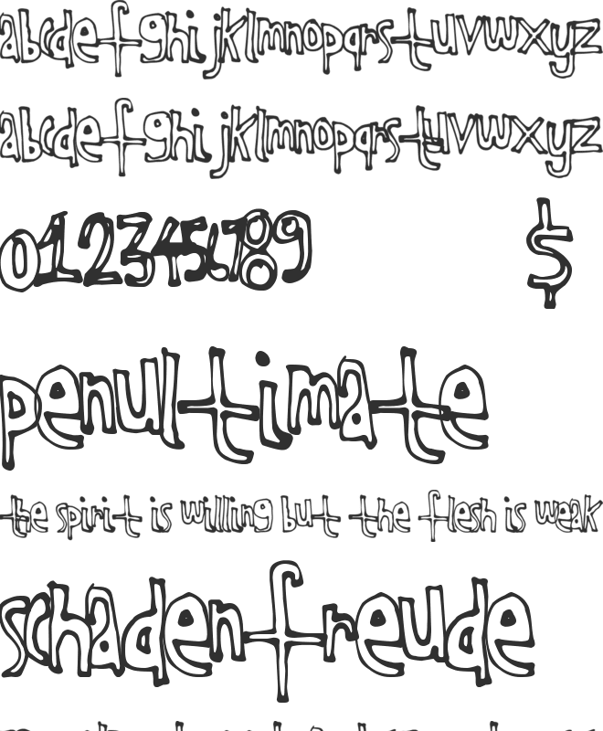 KidsOutline font preview