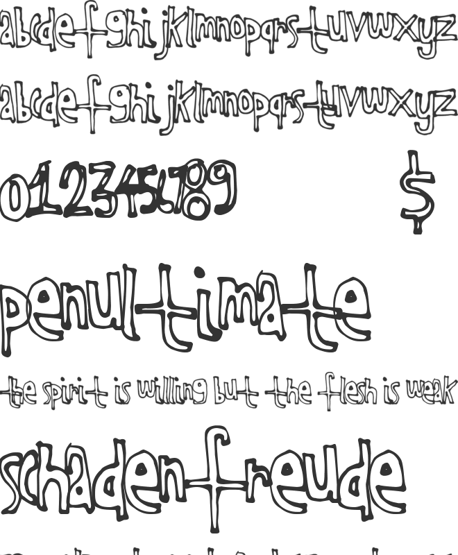 KidsOutline font preview