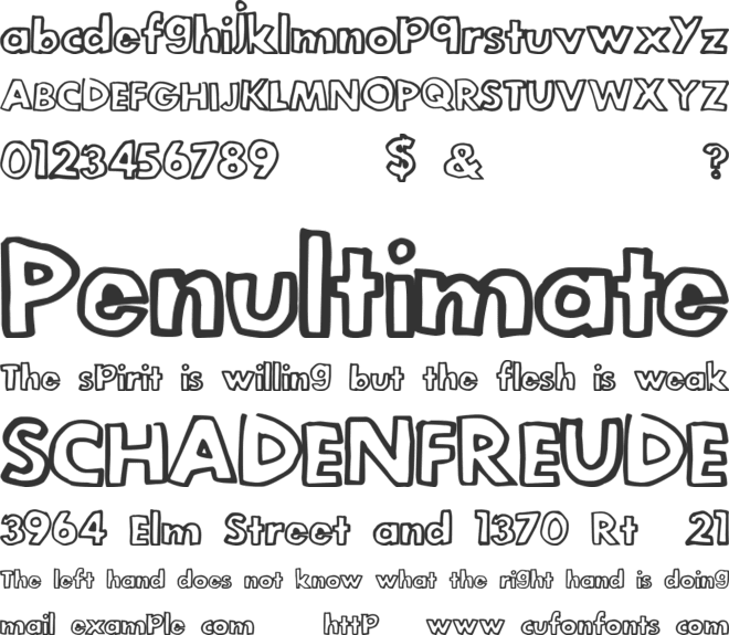 LegitOutline font preview