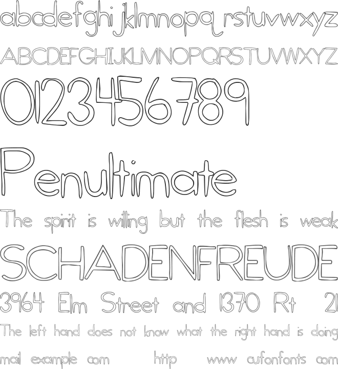 GlobalVillage font preview
