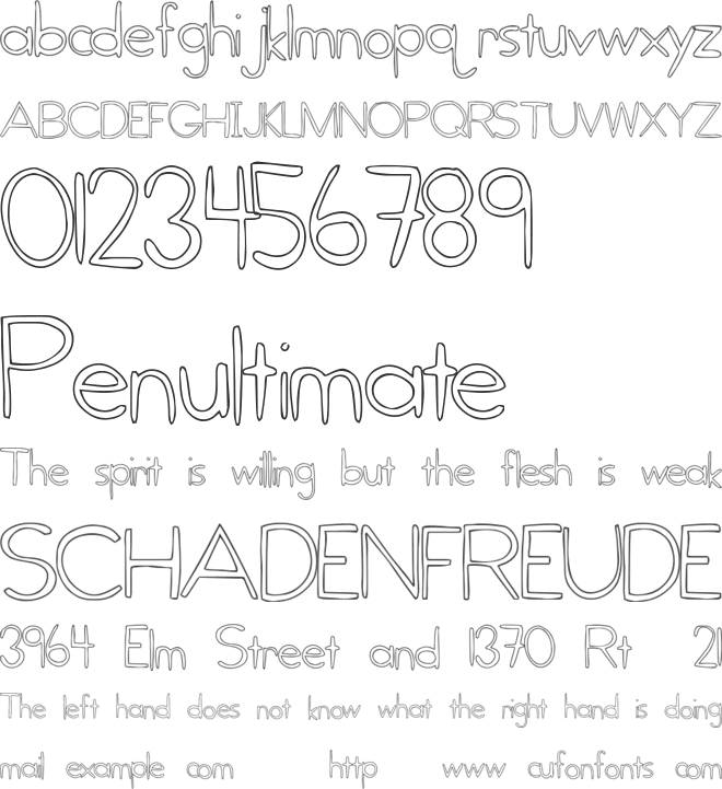 GlobalVillage font preview