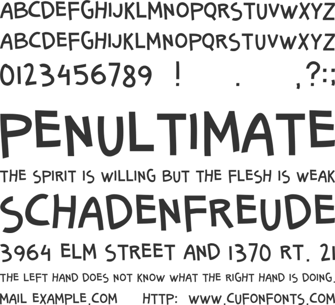 Senang Banyol font preview