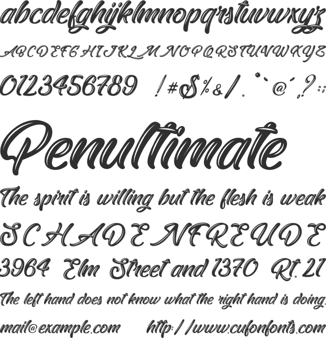 East Octopus - Personal Use font preview