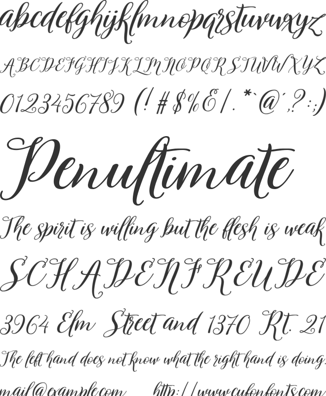 Varelisa font preview