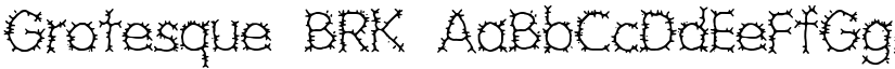 Grotesque BRK font