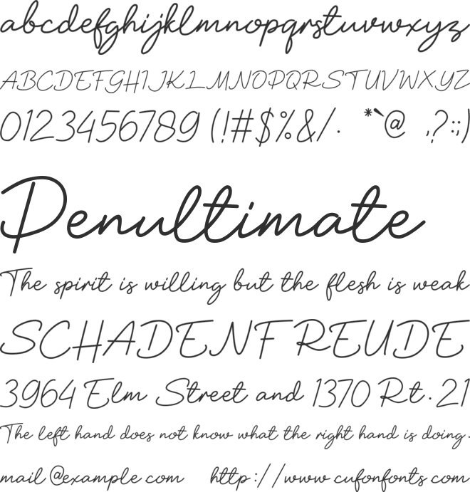 Soul Of You font preview