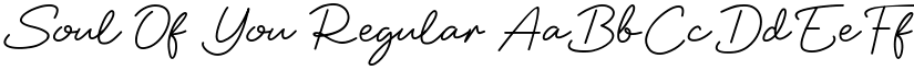 Soul Of You Regular font