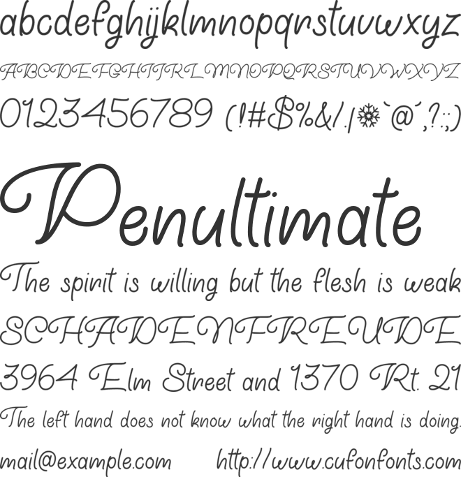 Winter Wunsch font preview