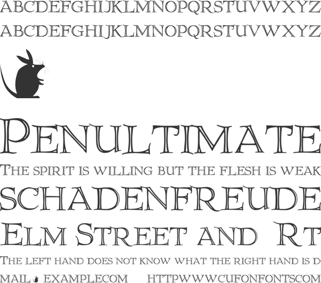 Elliottland J font preview