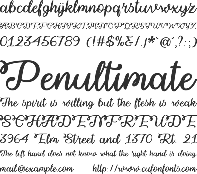 Winter Twilight font preview