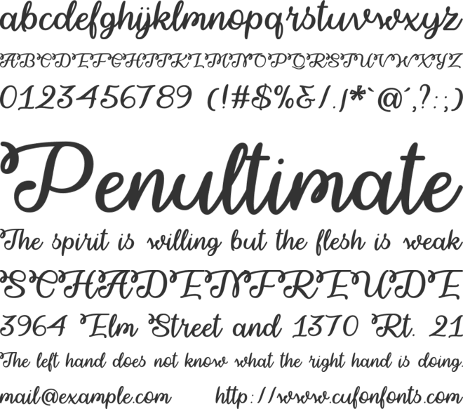 Winter Twilight font preview