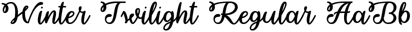Winter Twilight Regular font