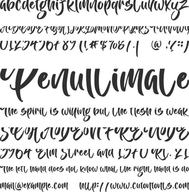 Bright Monday font preview