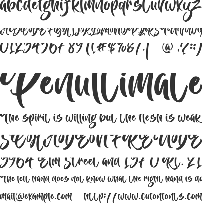 Bright Monday font preview