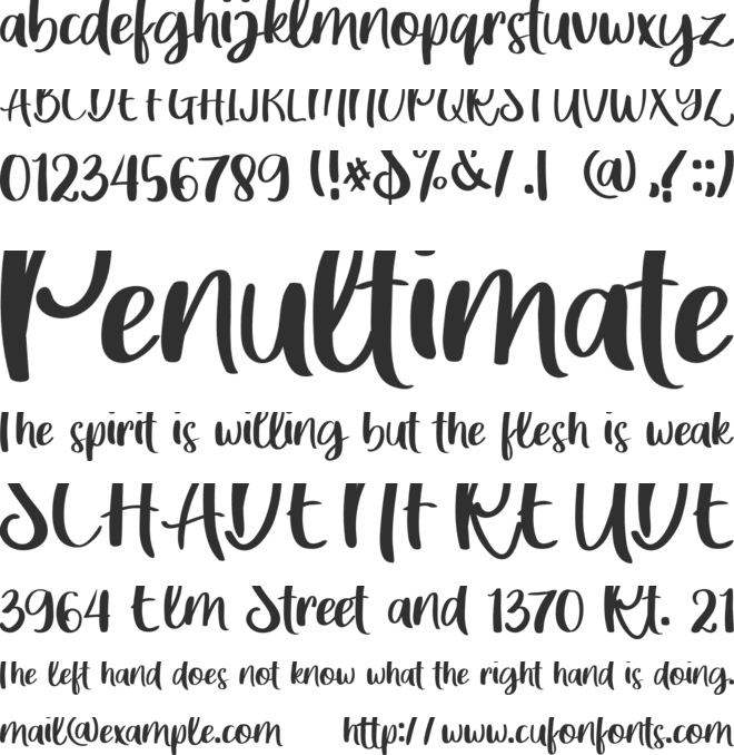 Great Wishes font preview