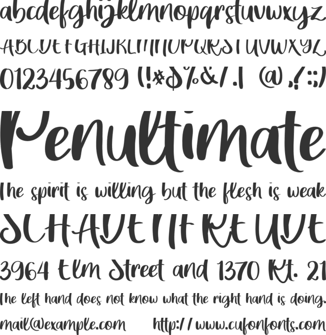 Great Wishes font preview