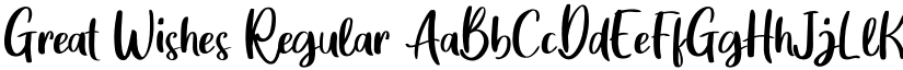 Great Wishes Regular font
