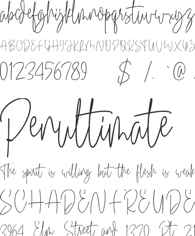 Australians Winter font preview