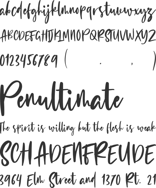 Cloudy Night font preview