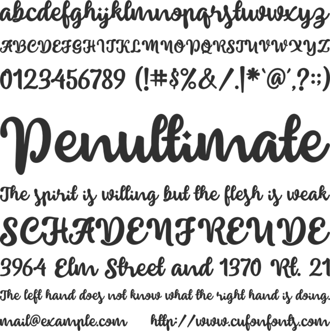 insting font preview