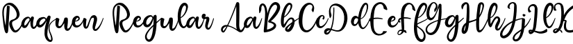 Raquen Regular font