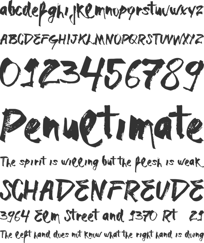 Vtks Dracena font preview