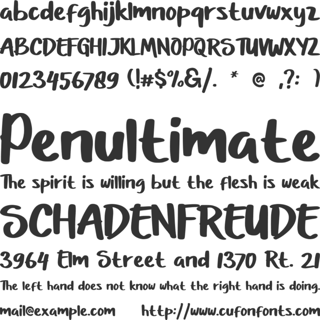 Just Marsha font preview