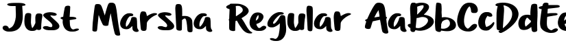 Just Marsha Regular font