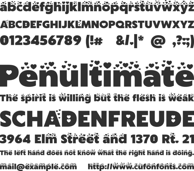 Lovebeat font preview