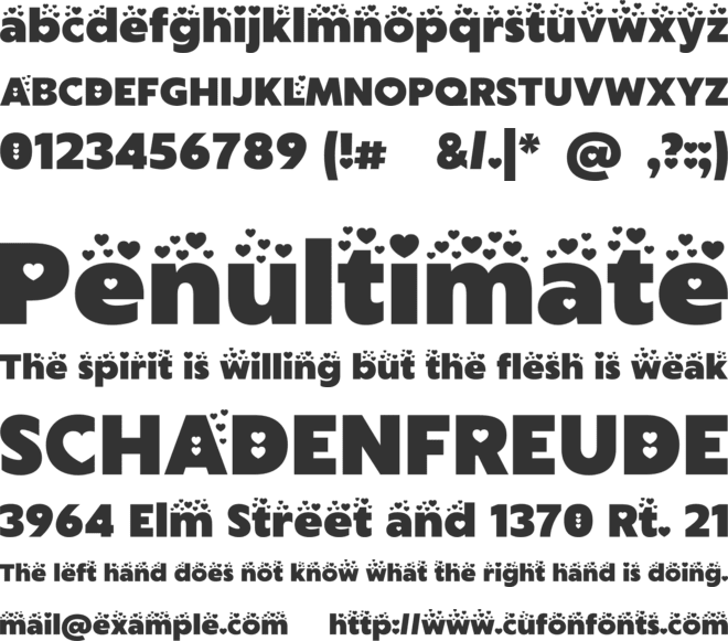 Lovebeat font preview