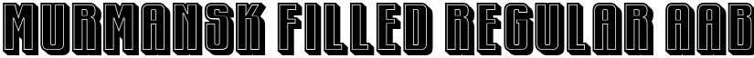 Murmansk Filled Regular font