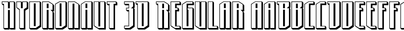 Hydronaut 3D Regular font