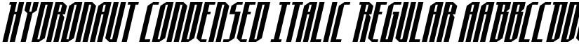 Hydronaut Condensed Italic Regular font