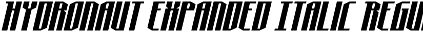 Hydronaut Expanded Italic Regular font