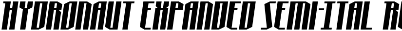 Hydronaut Expanded Semi-Ital Regular font