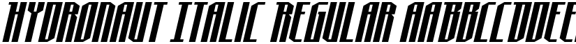 Hydronaut Italic Regular font