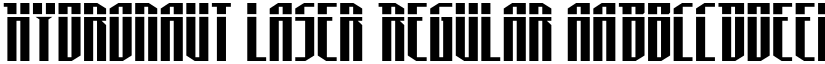 Hydronaut Laser Regular font