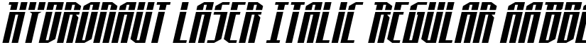 Hydronaut Laser Italic Regular font