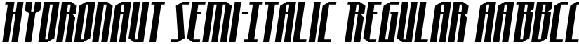 Hydronaut Semi-Italic Regular font