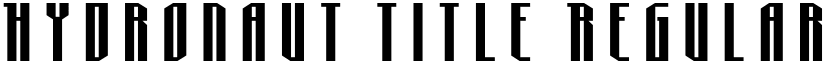 Hydronaut Title Regular font