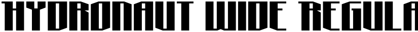 Hydronaut Wide Regular font