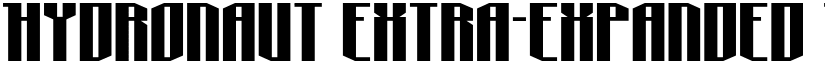 Hydronaut Extra-Expanded Regular font
