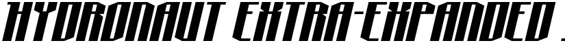 Hydronaut Extra-Expanded Ital Regular font