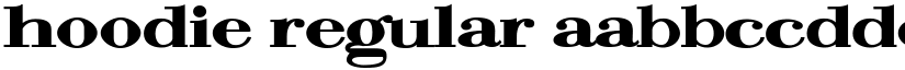 Hoodie Regular font