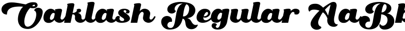 Oaklash Regular font