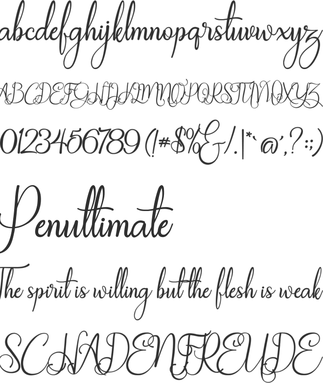Galinah font preview