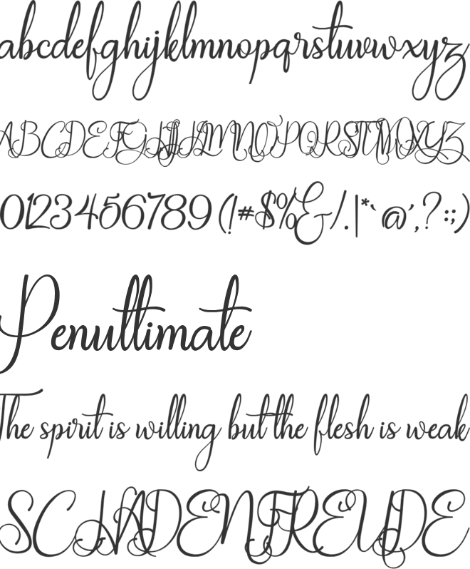 Galinah font preview